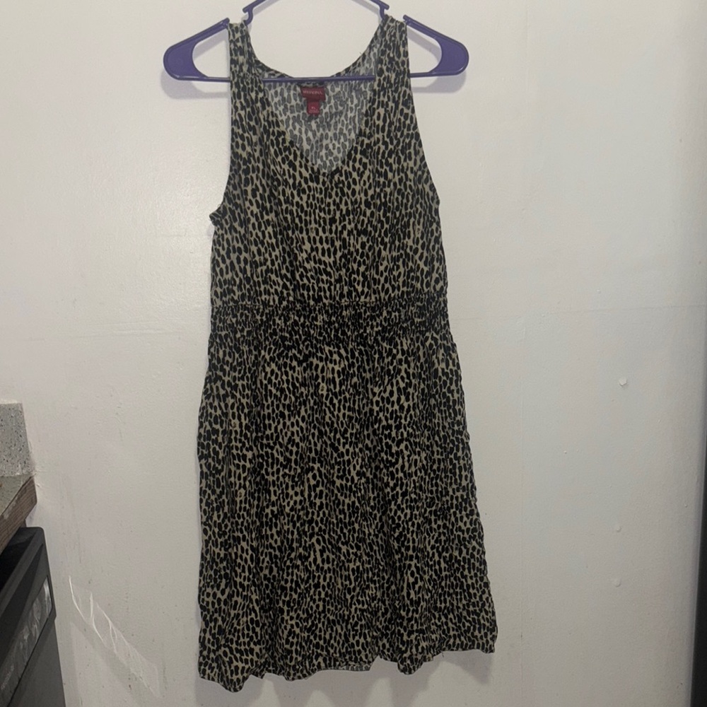 Leopard Print woman’s size XL Dress made in Guatemala